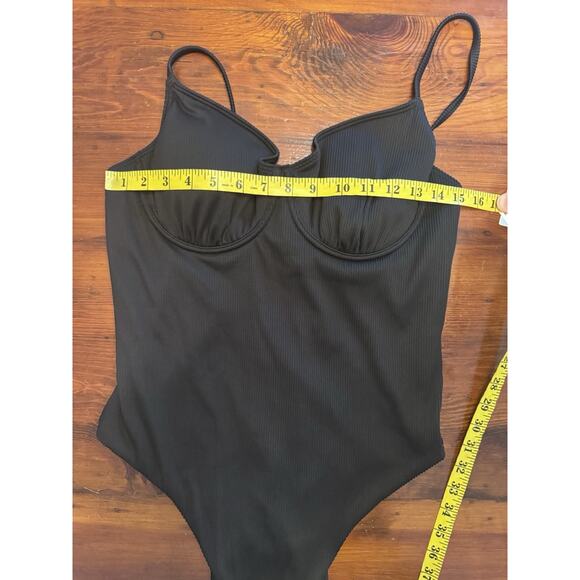 ROXY RIB ROXY LOVE THE MUSE ONE PIECE Black SWIMSUIT SIZE XXL NWT $98 - Picture 6 of 16